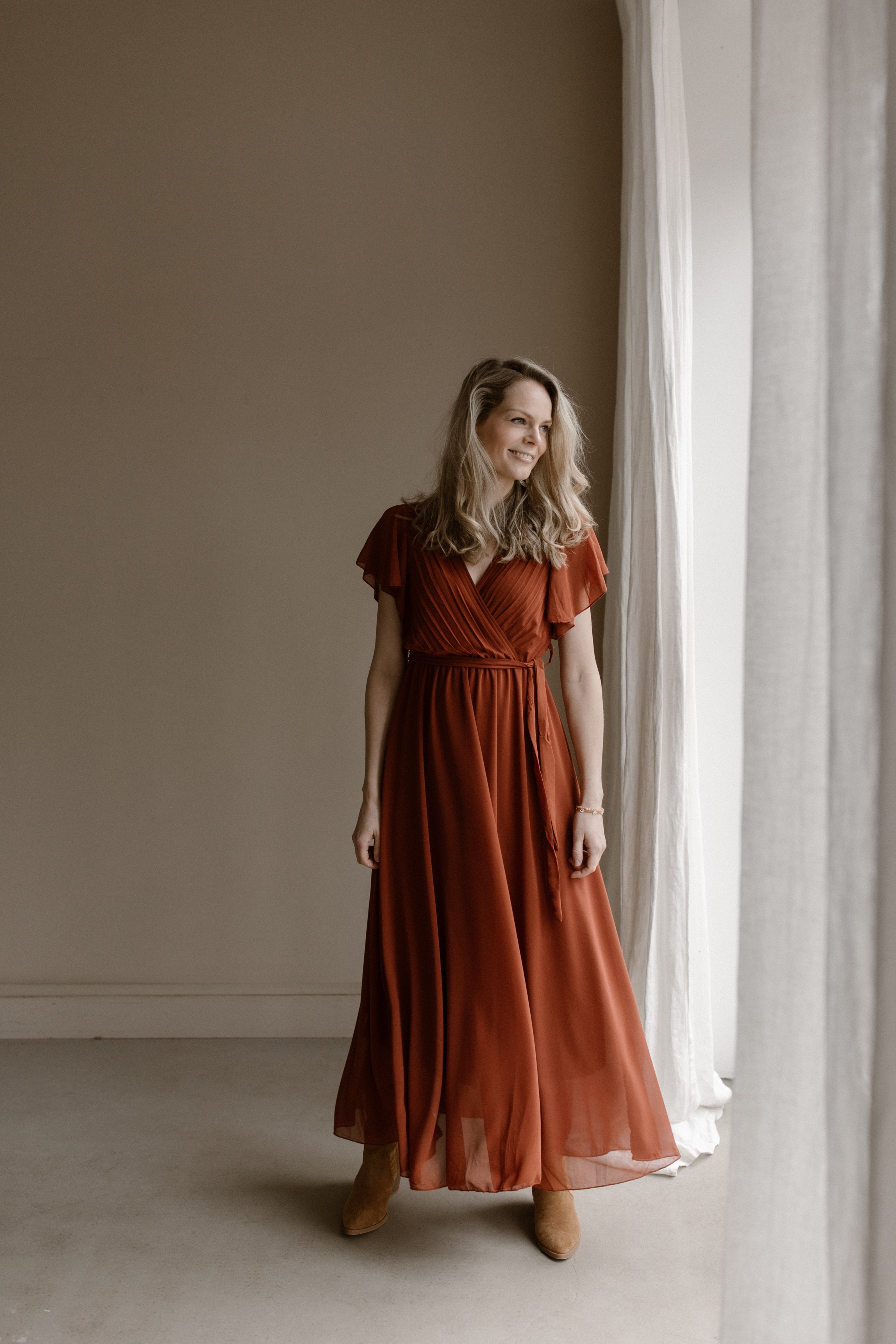 Dress Mees rust brown