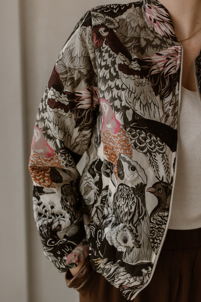 Jacke birds schwarz