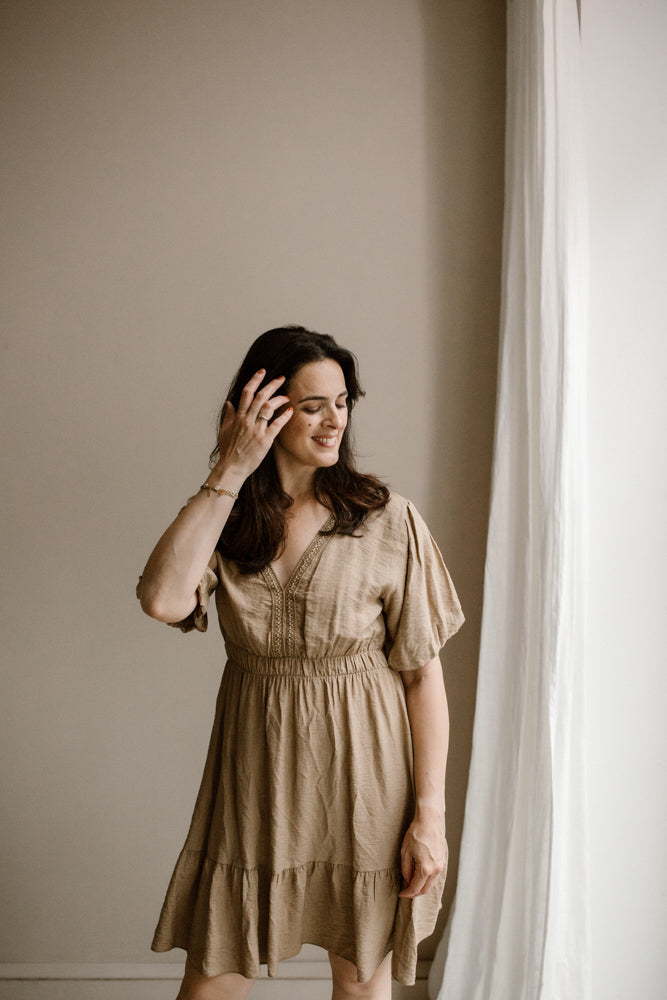 Jurk Juna Licht Camel