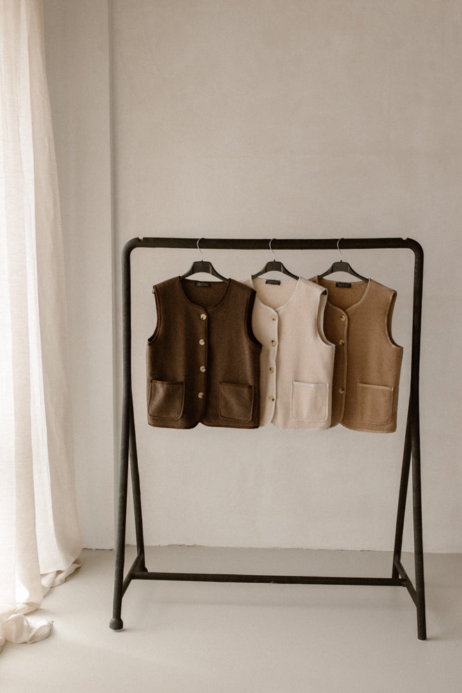 Gilet teddy camel