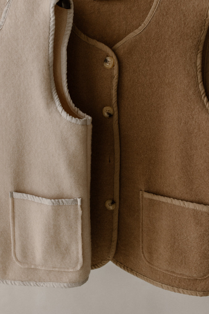 Gilet teddy camel