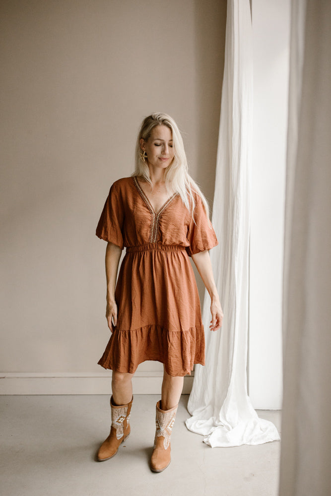 Jurk Juna Camel
