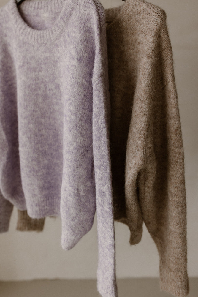 Strickjacke Moos Creme