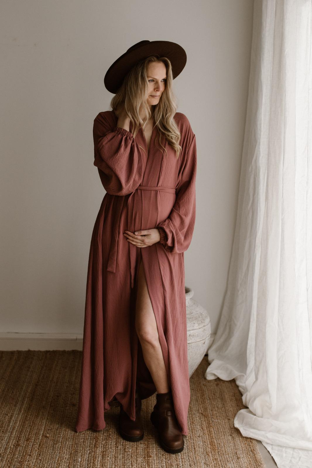 Caftan Ava Vieux Rose Foncé