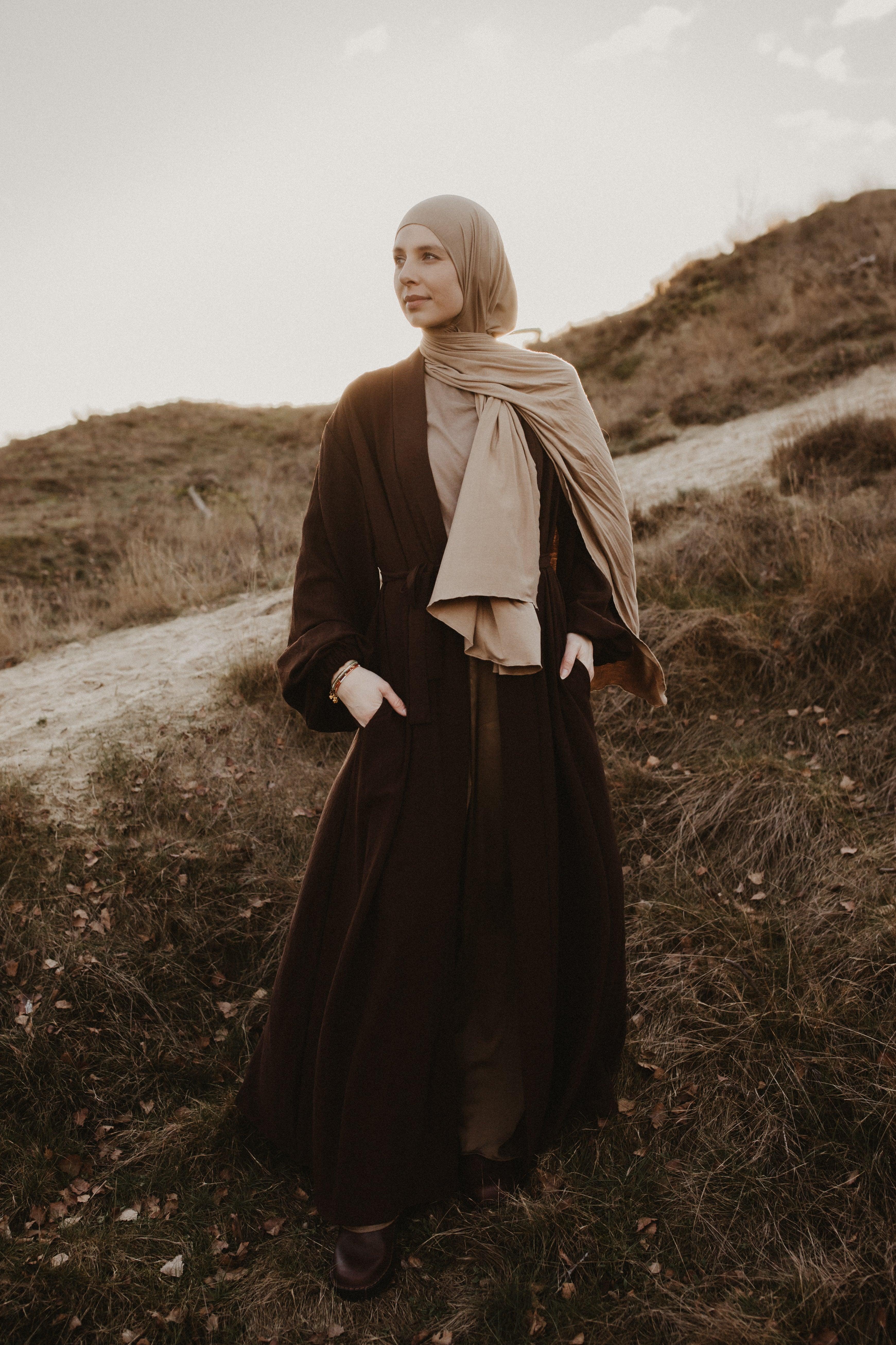 Caftan Ava Marron Foncé