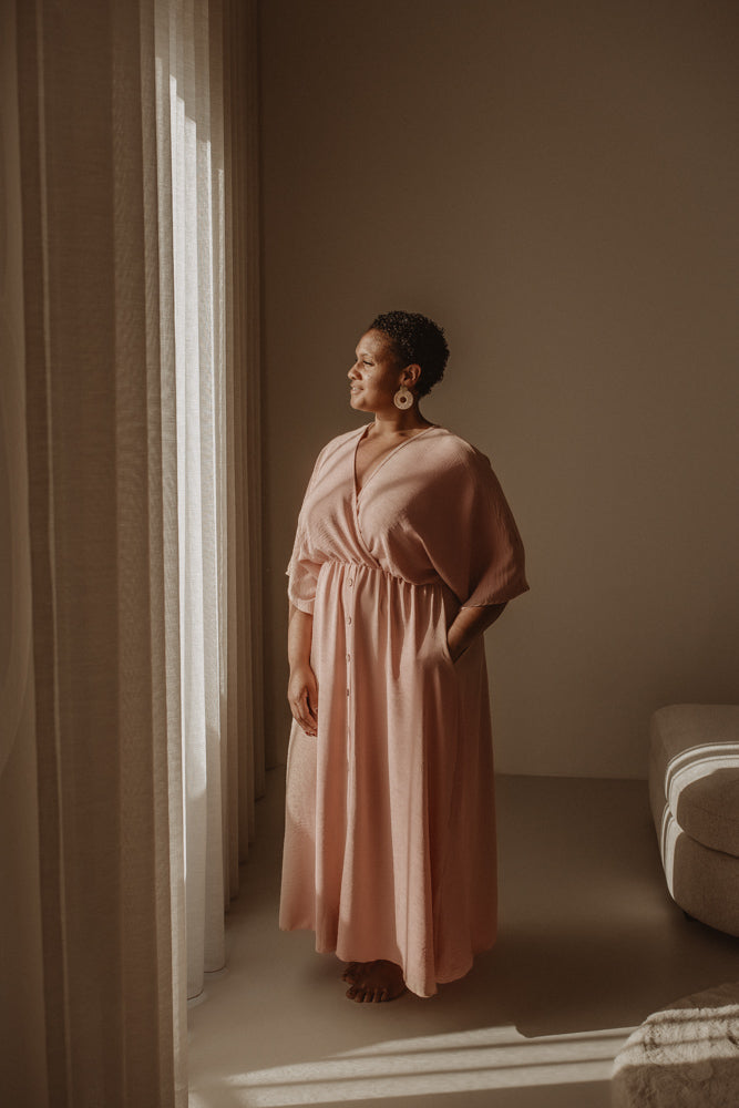 PIÈCE STUDIO ⚡Robe Keet rose poudré