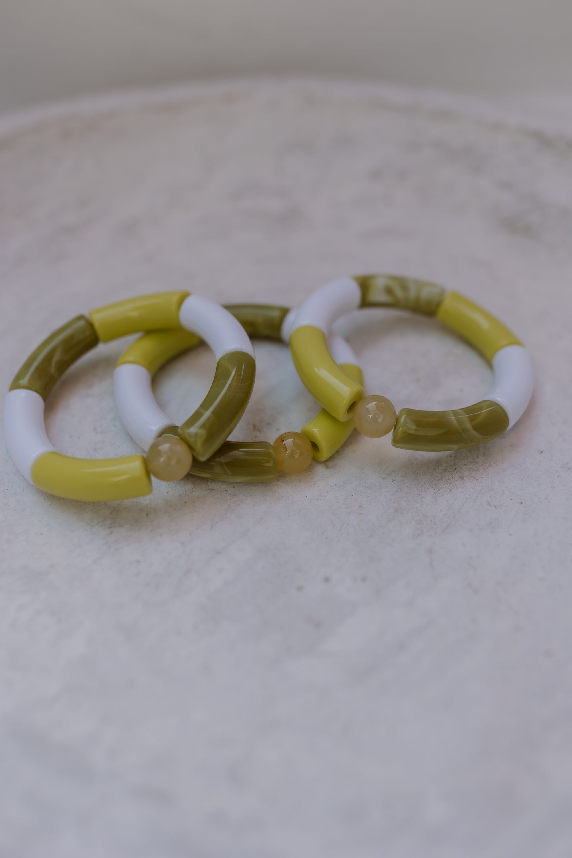 Bracelet Rosie frog green/white