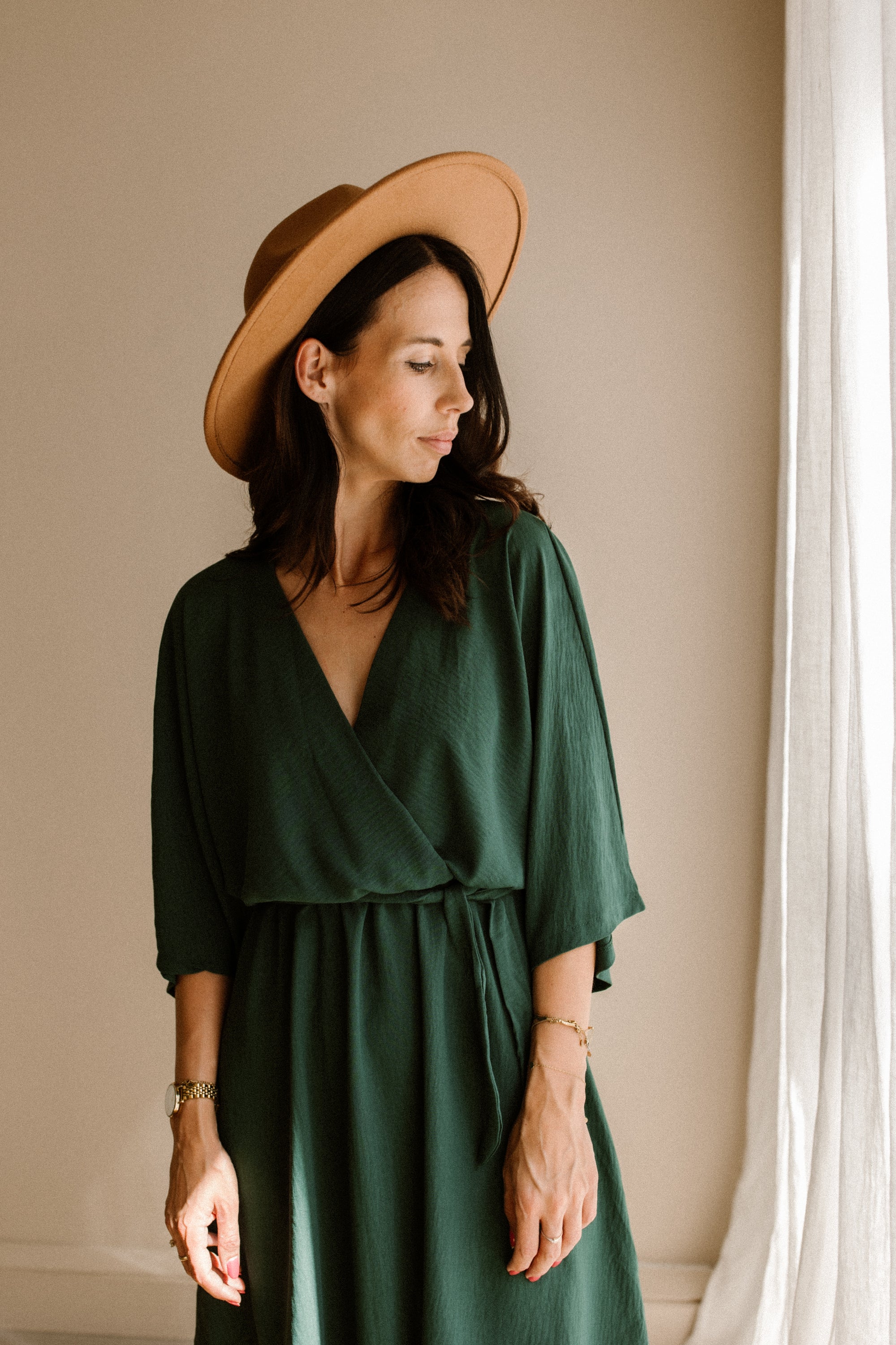 Robe Noortje vert foncé