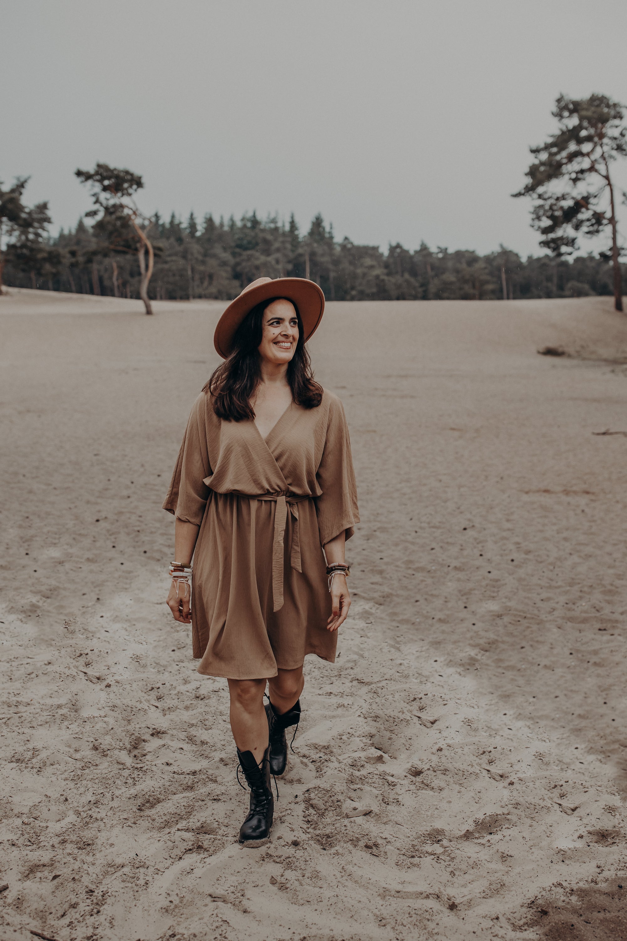 Dress Noortje Light Camel Pre-Order Delivery time approximately 2-3 weeks