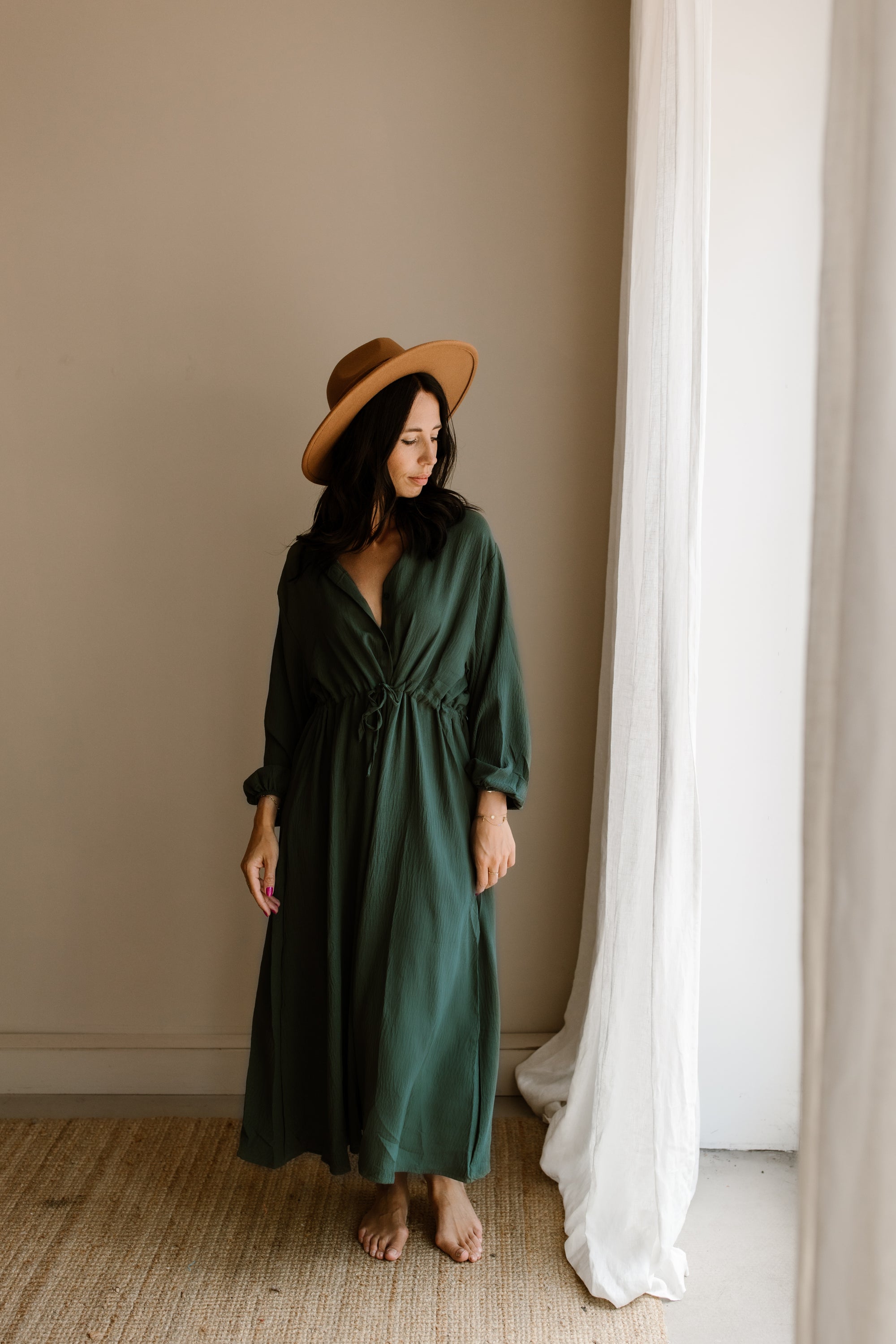 Kleid Poppy dunkelgrün
