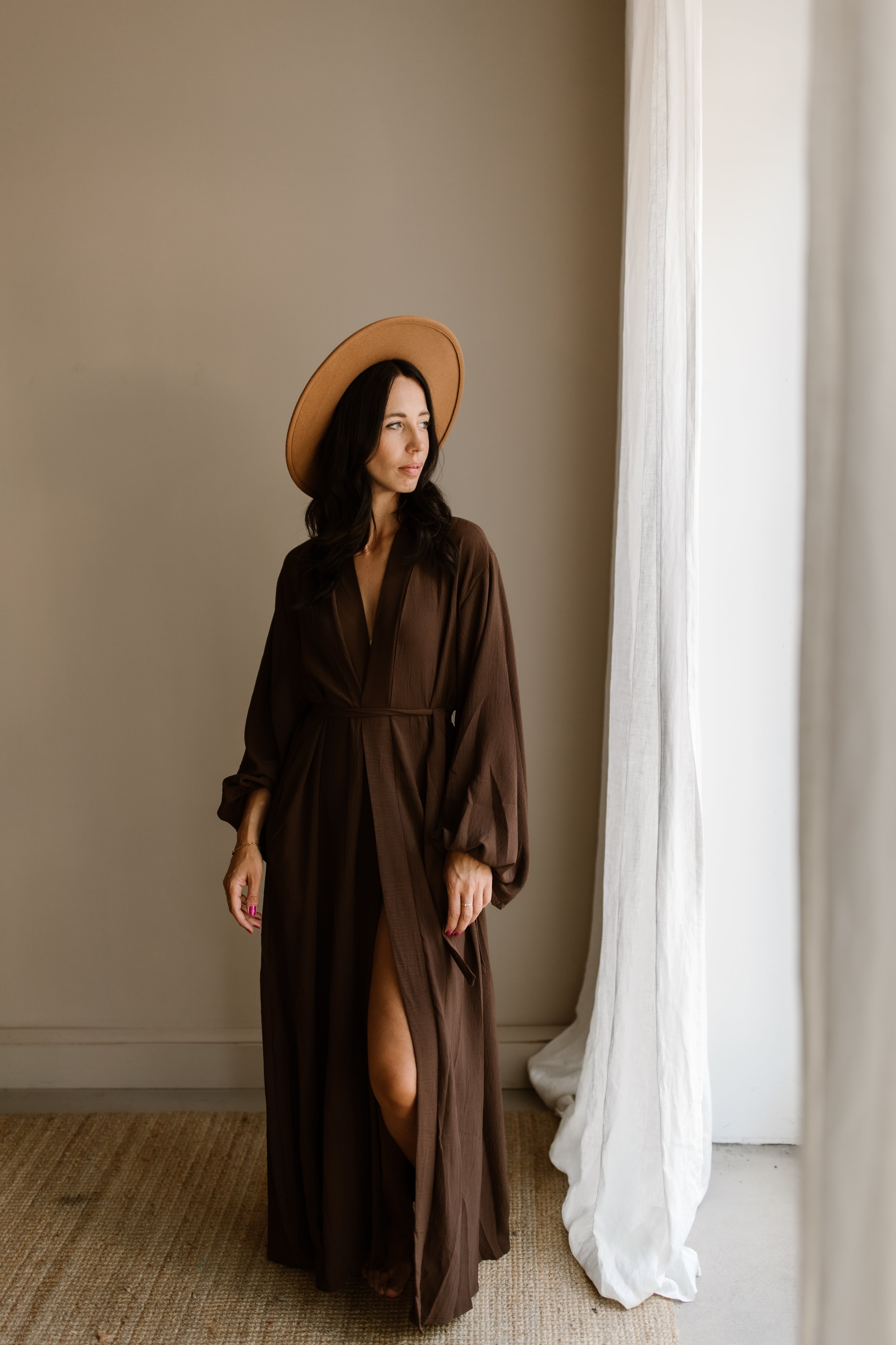 Kimono Ava Donker Bruin