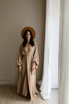 Kimono Ava Licht Camel