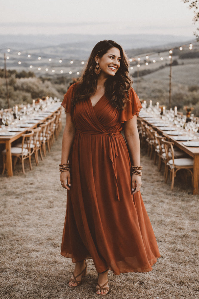 Jurk Mees roestbruin