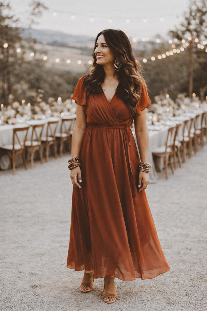 Jurk Mees roestbruin