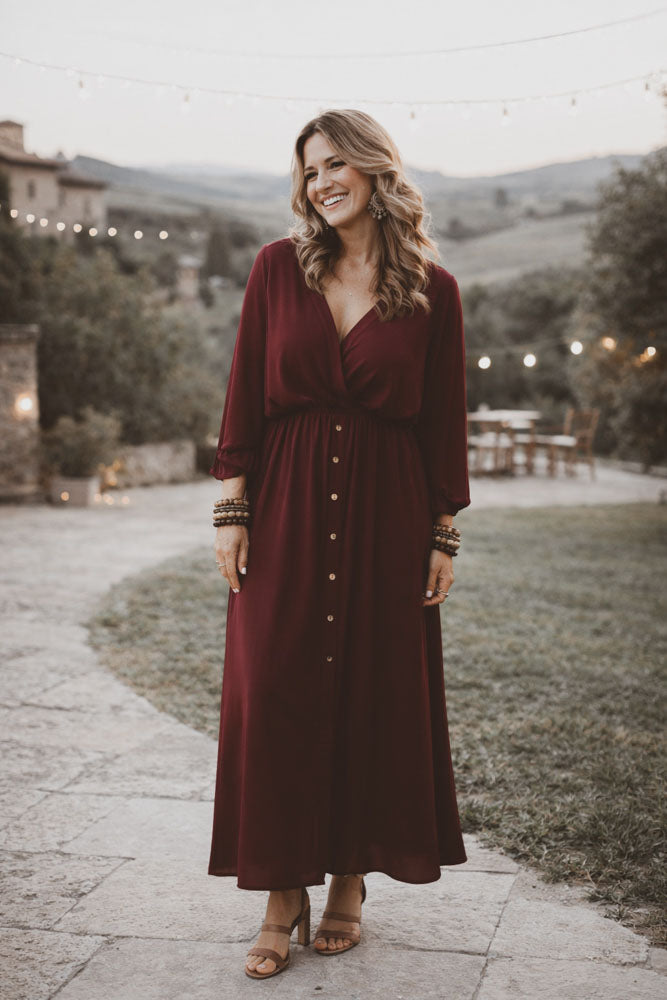 Jurk Luus Burgundy