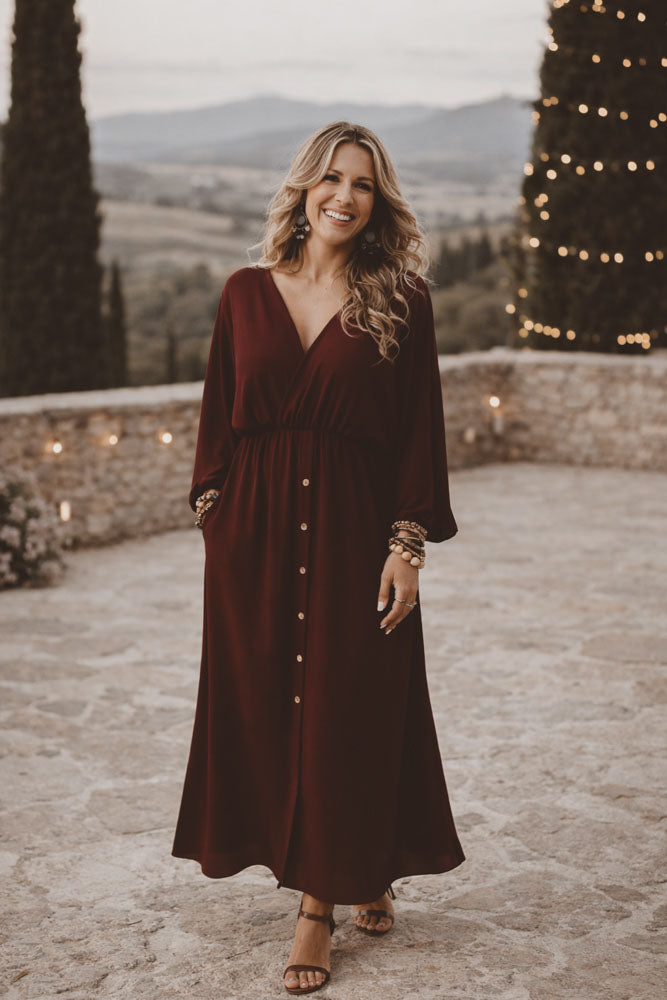 Jurk Luus Burgundy