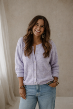 Strickjacke Moos Lila