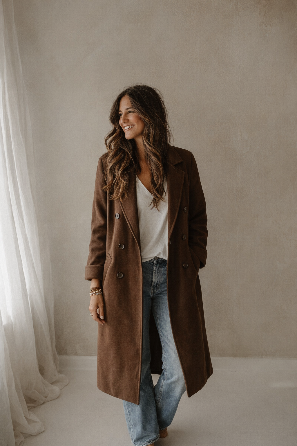 Jas Fleur bruin