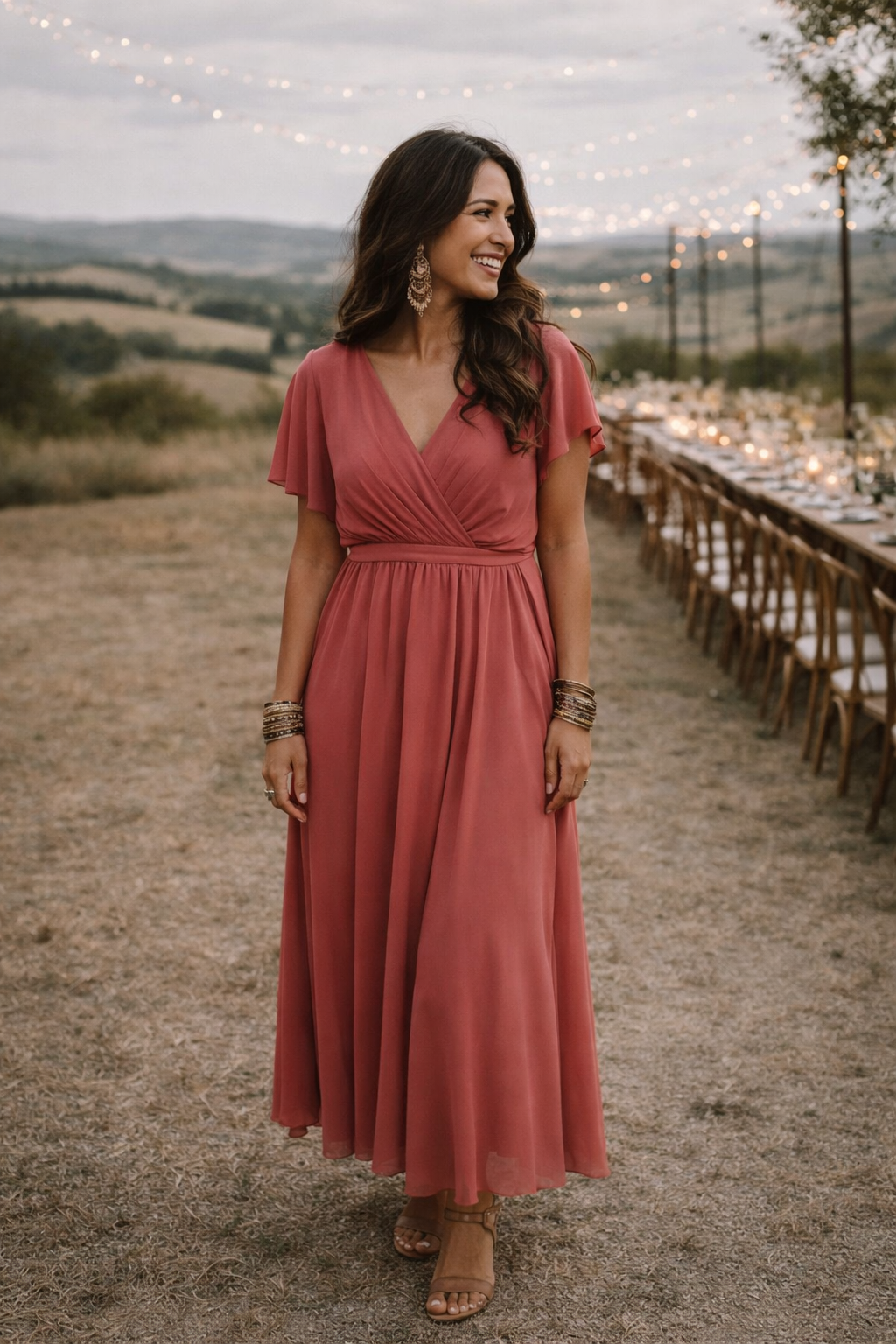 Jurk Mees Koraal/Rood