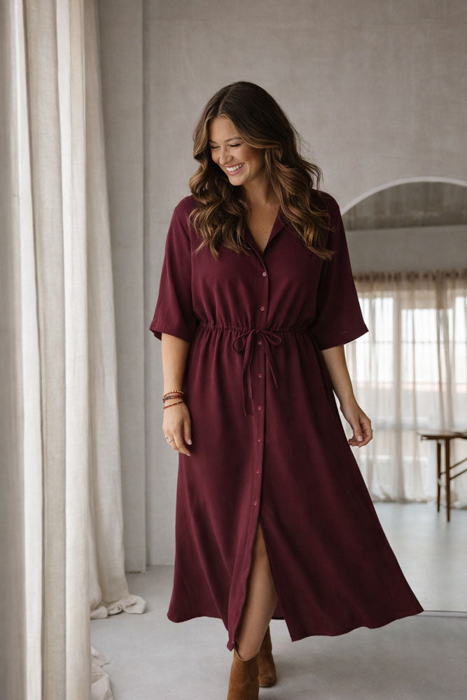 Jurk Cato burgundy