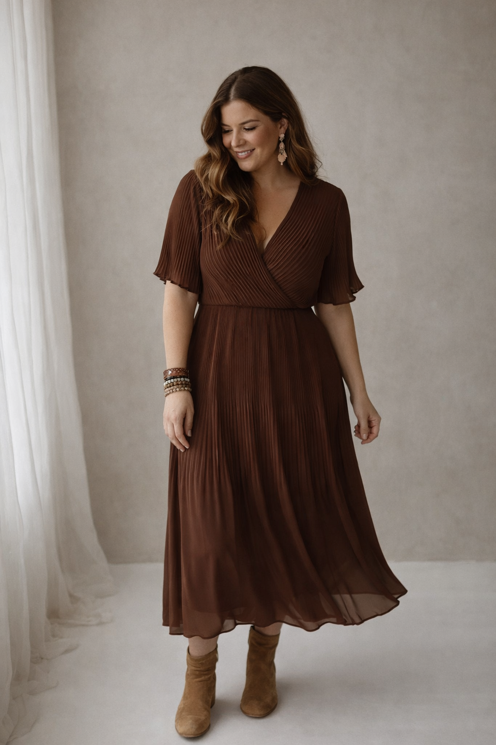 Flore brown dress