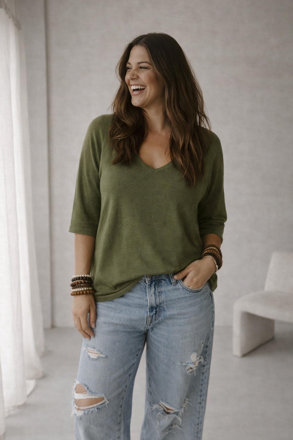 PIÈCE STUDIO ⚡Pull Katy vert N°2