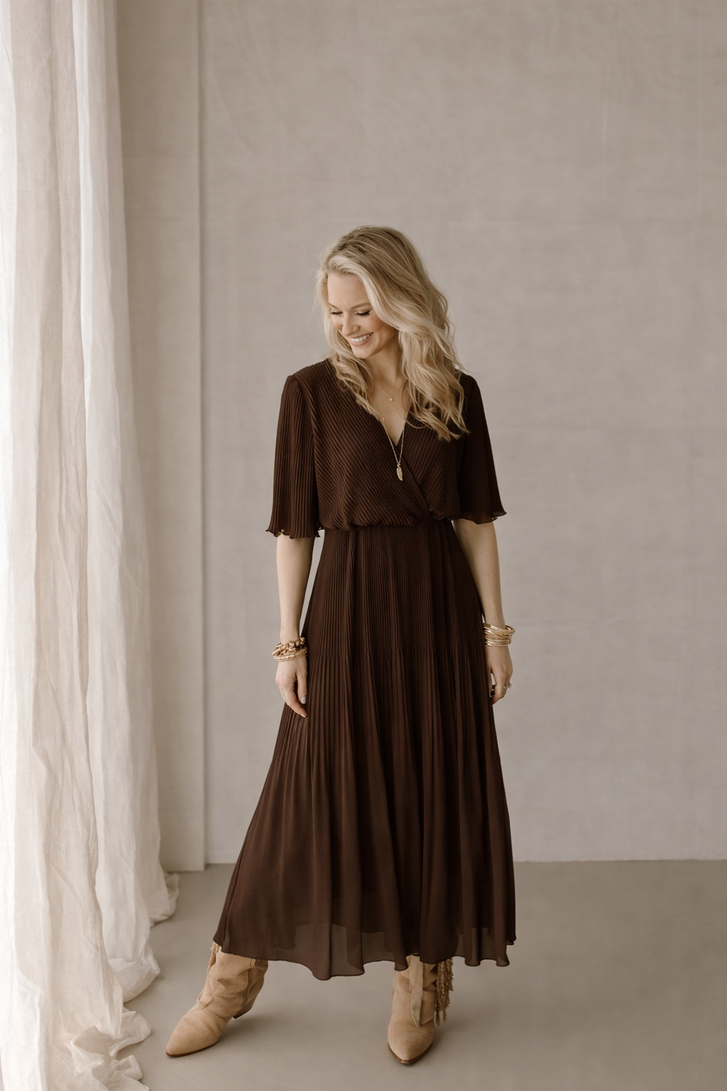 Flore brown dress