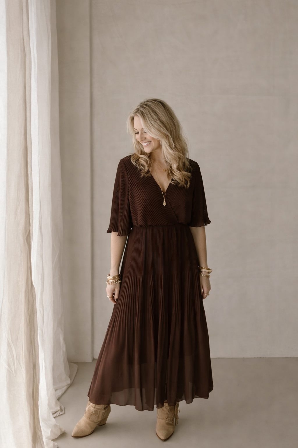 Flore brown dress
