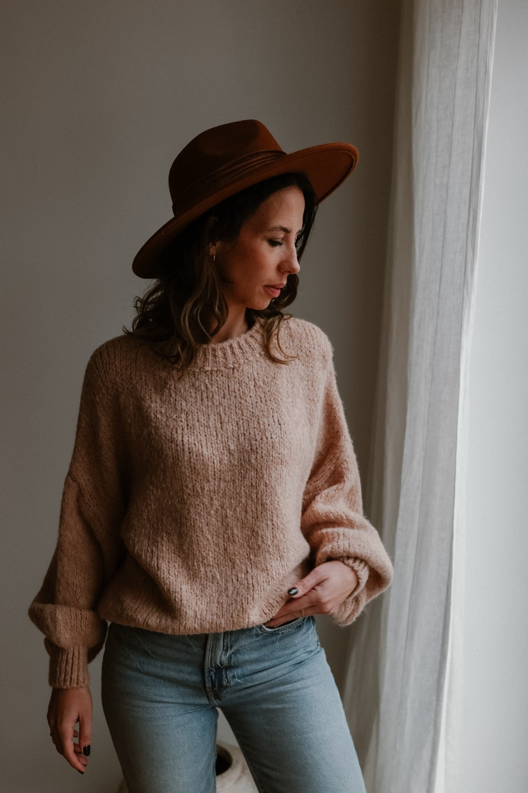 Pull Sam rose tendre