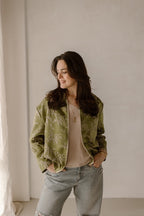 Veste palmier rose
