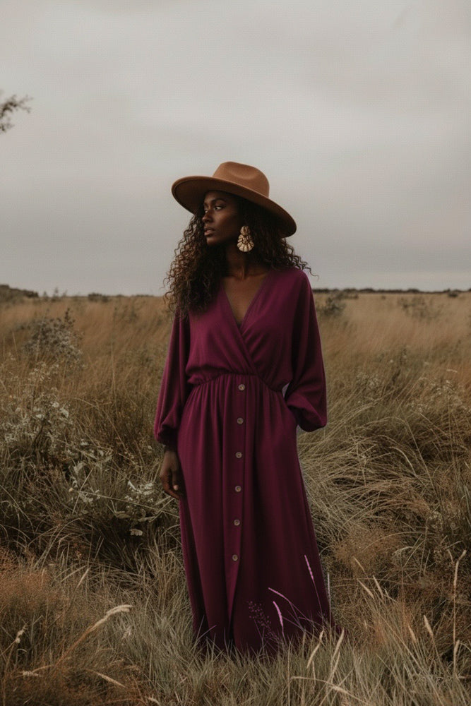 Jurk Luus Burgundy
