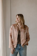 Veste palmier rose