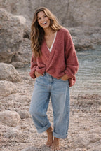 Vest Model Sara oud donker roze