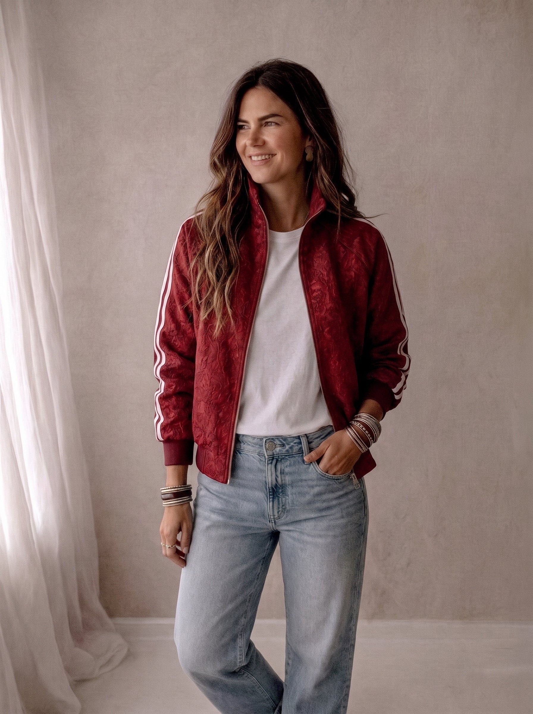 Jacke Modell Nova Burgunderrot