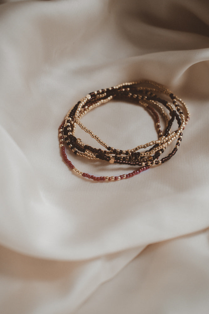 Armband Set Lieve bordeaux