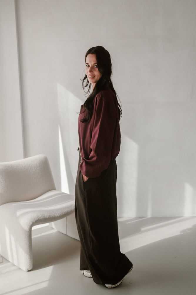 Jacke Modell Noor Burgunderrot