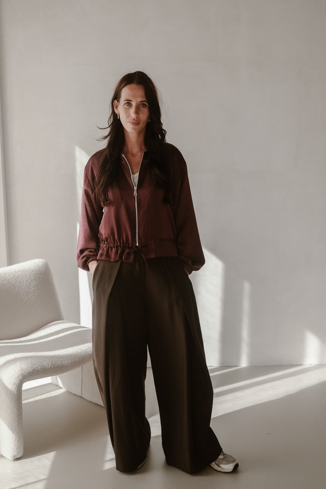 Jacke Modell Lena Burgunderrot