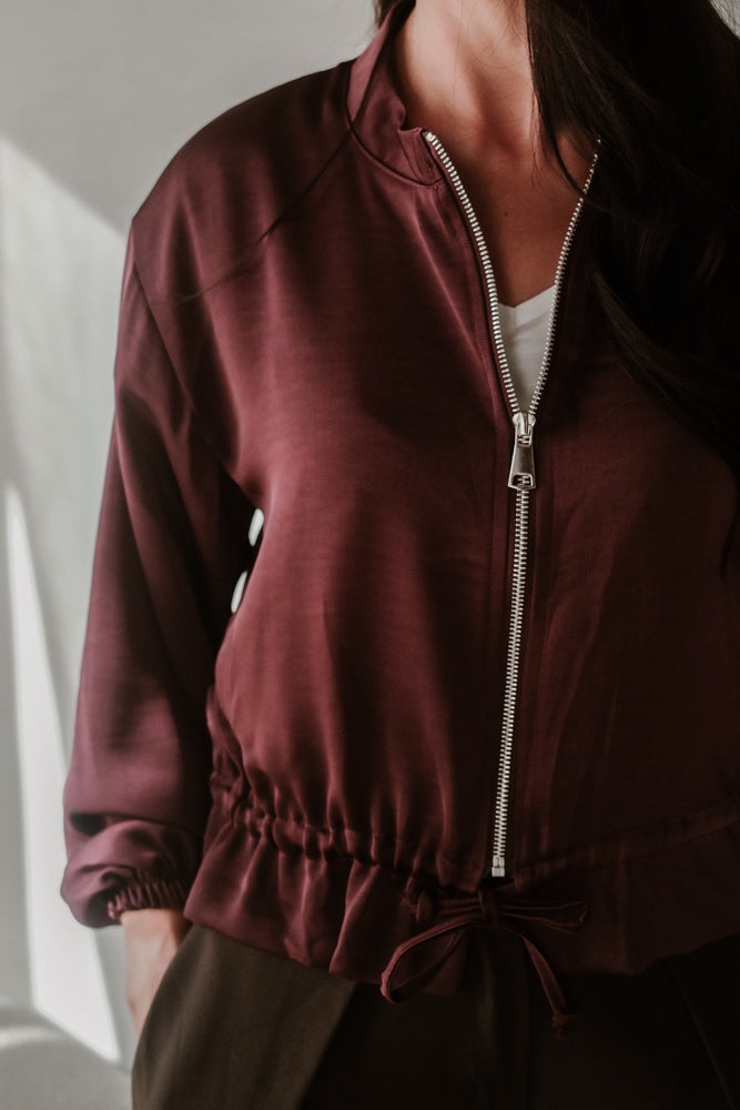 Jacke Modell Lena Burgunderrot