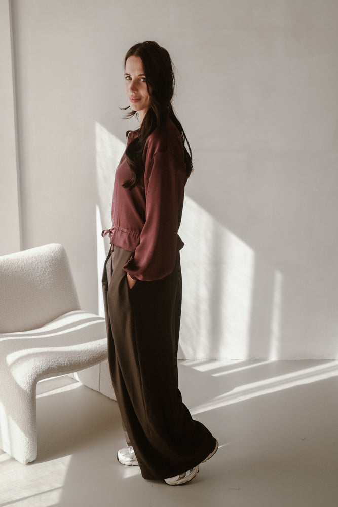 Jacke Modell Lena Burgunderrot