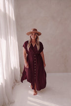 STUDIO PIECE ⚡ Soof burgundy dress