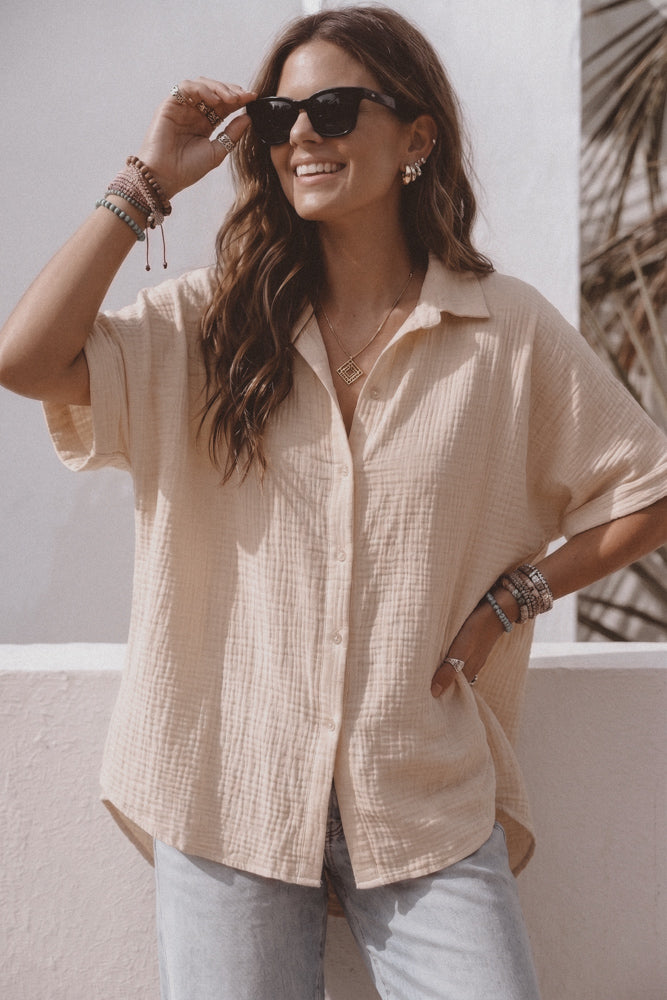 Blouse Mousseline beige