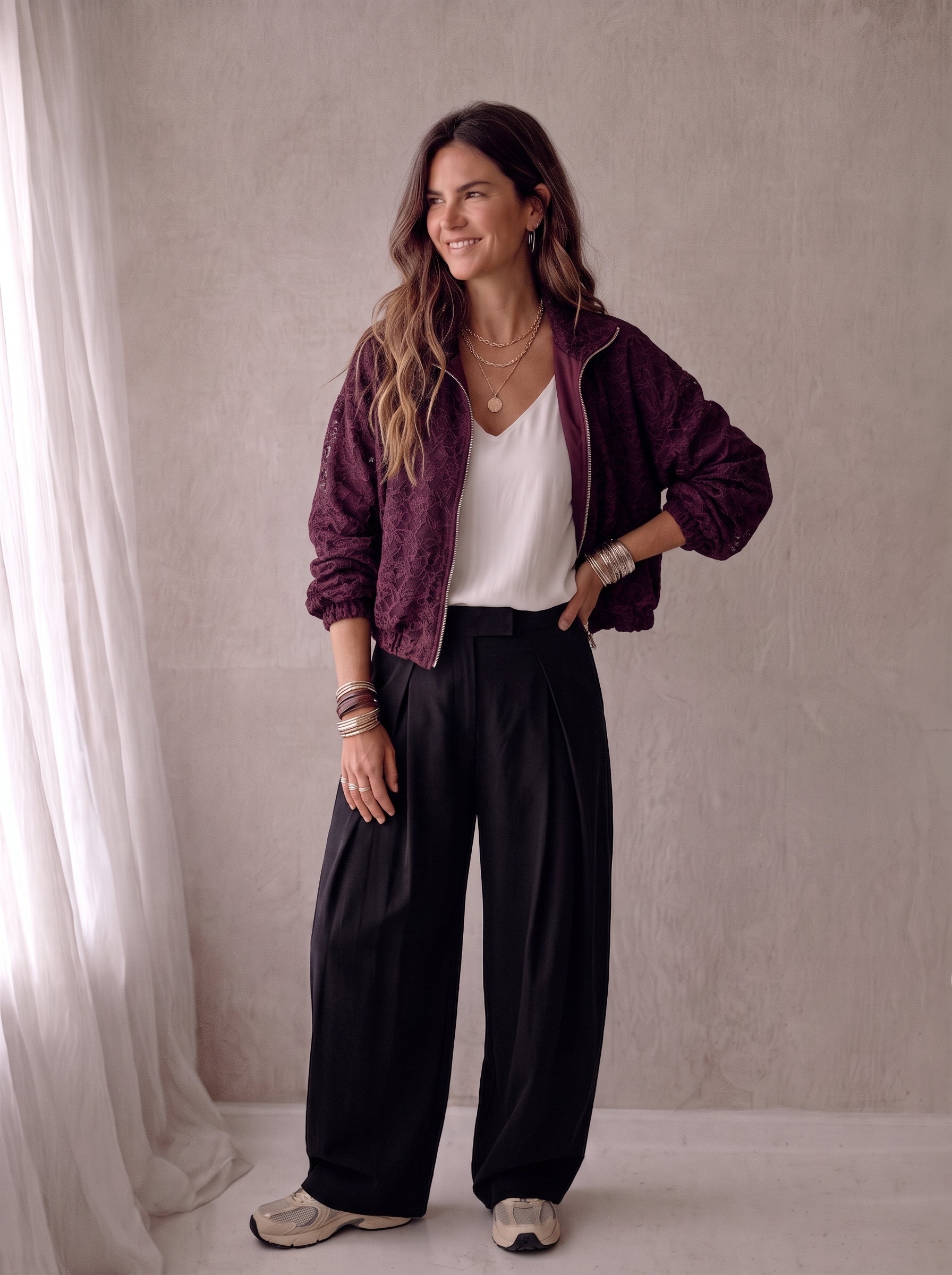 Jacke Modell Ivy Bordeauxrot