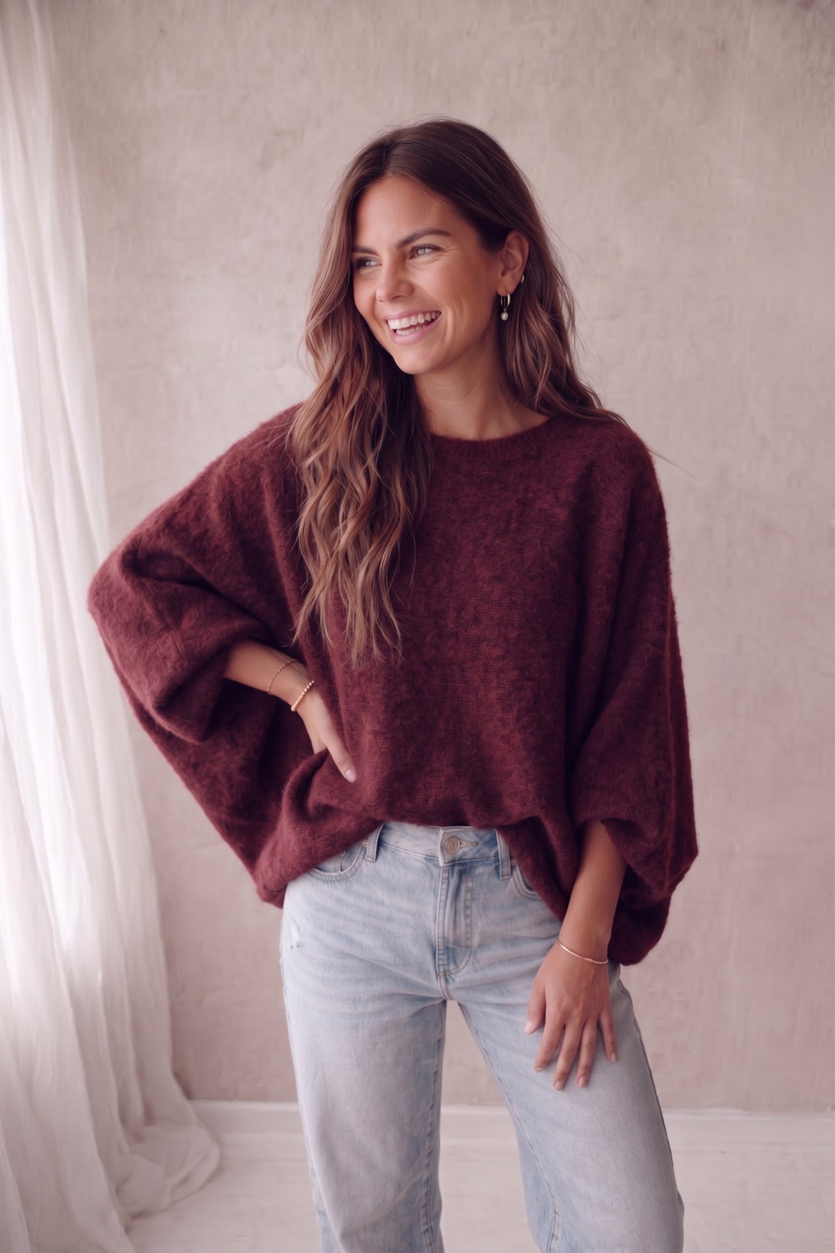 Trui model Coco burgundy