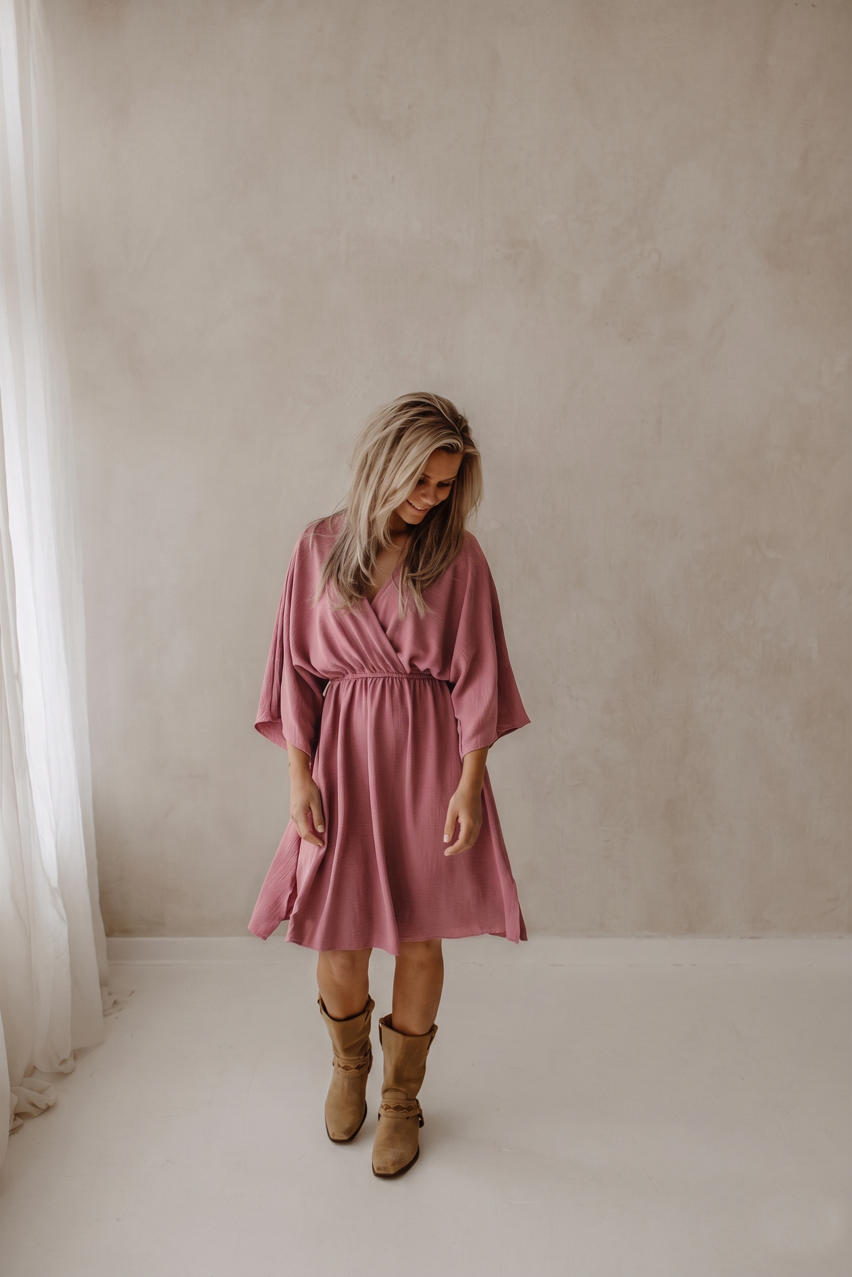 Jurk Guusje  oud roze