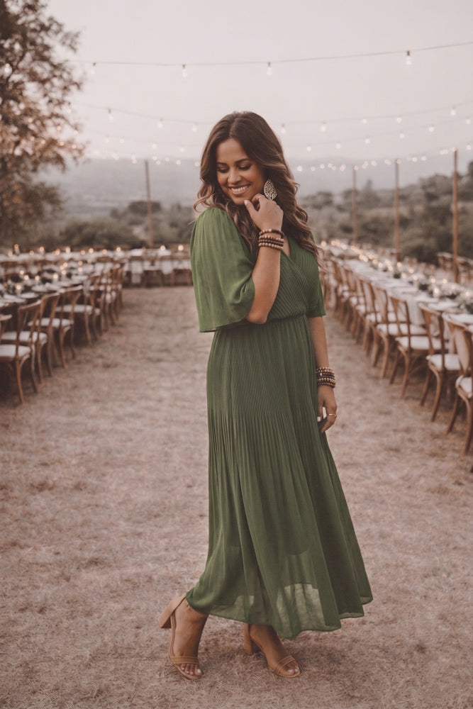 Jurk Flore leger groen