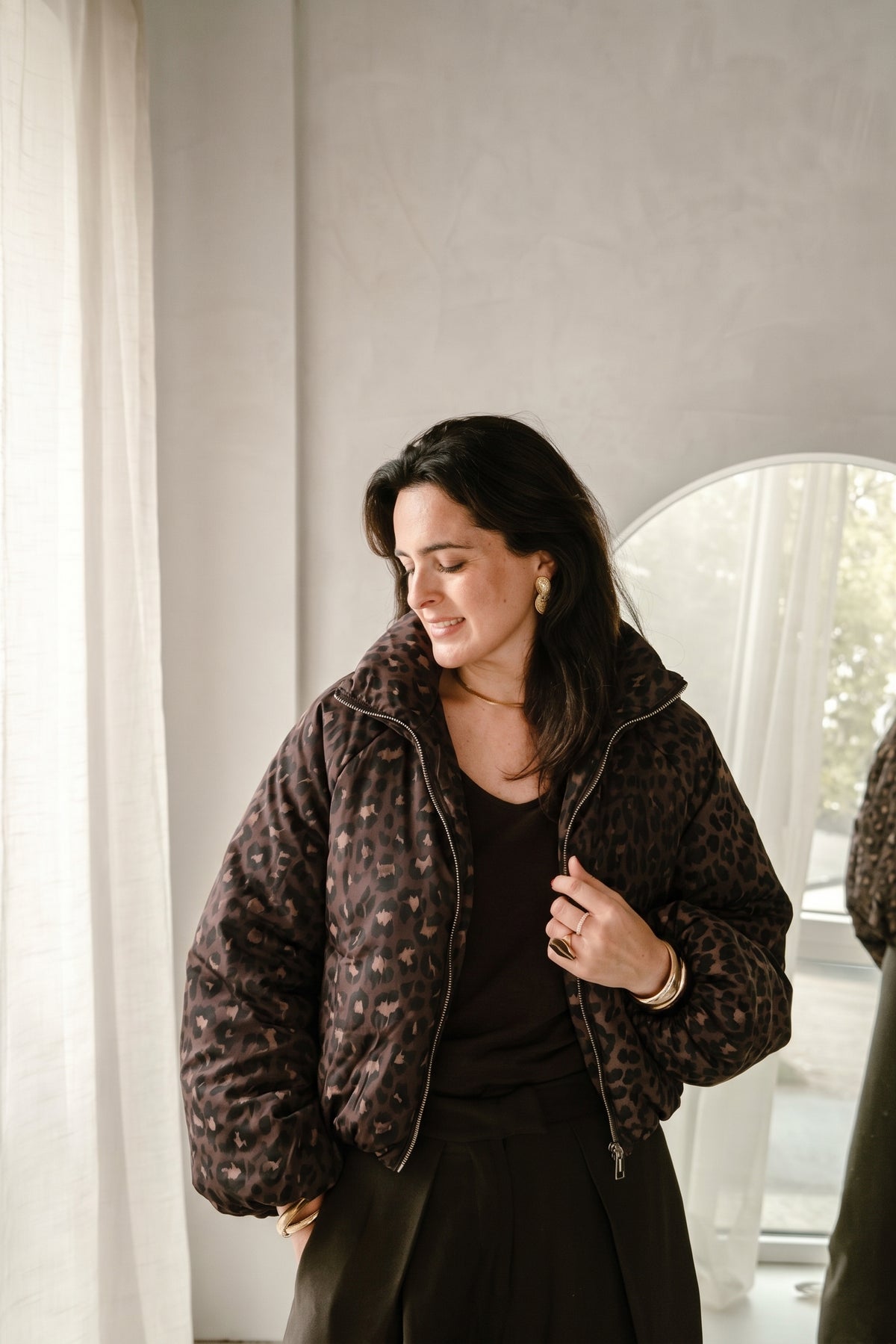 Veste Pip léopard - marron foncé