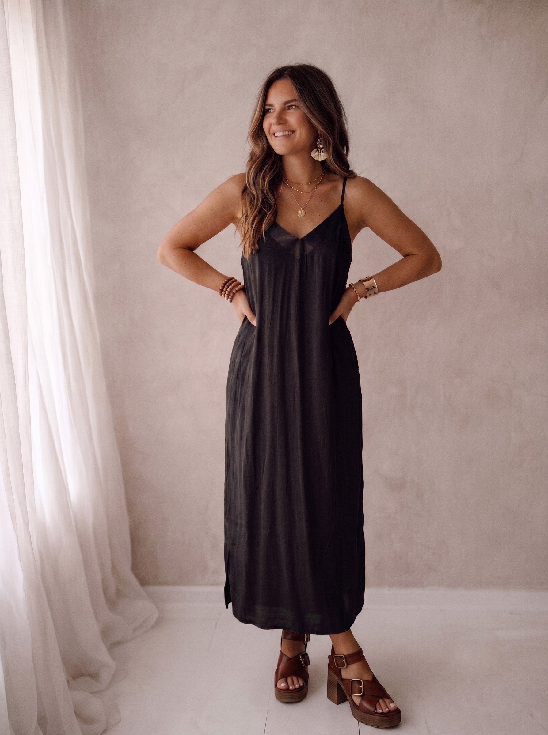Kleid Suze Hell Camel