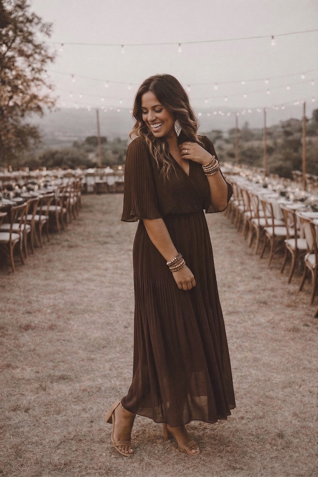 Flore brown dress