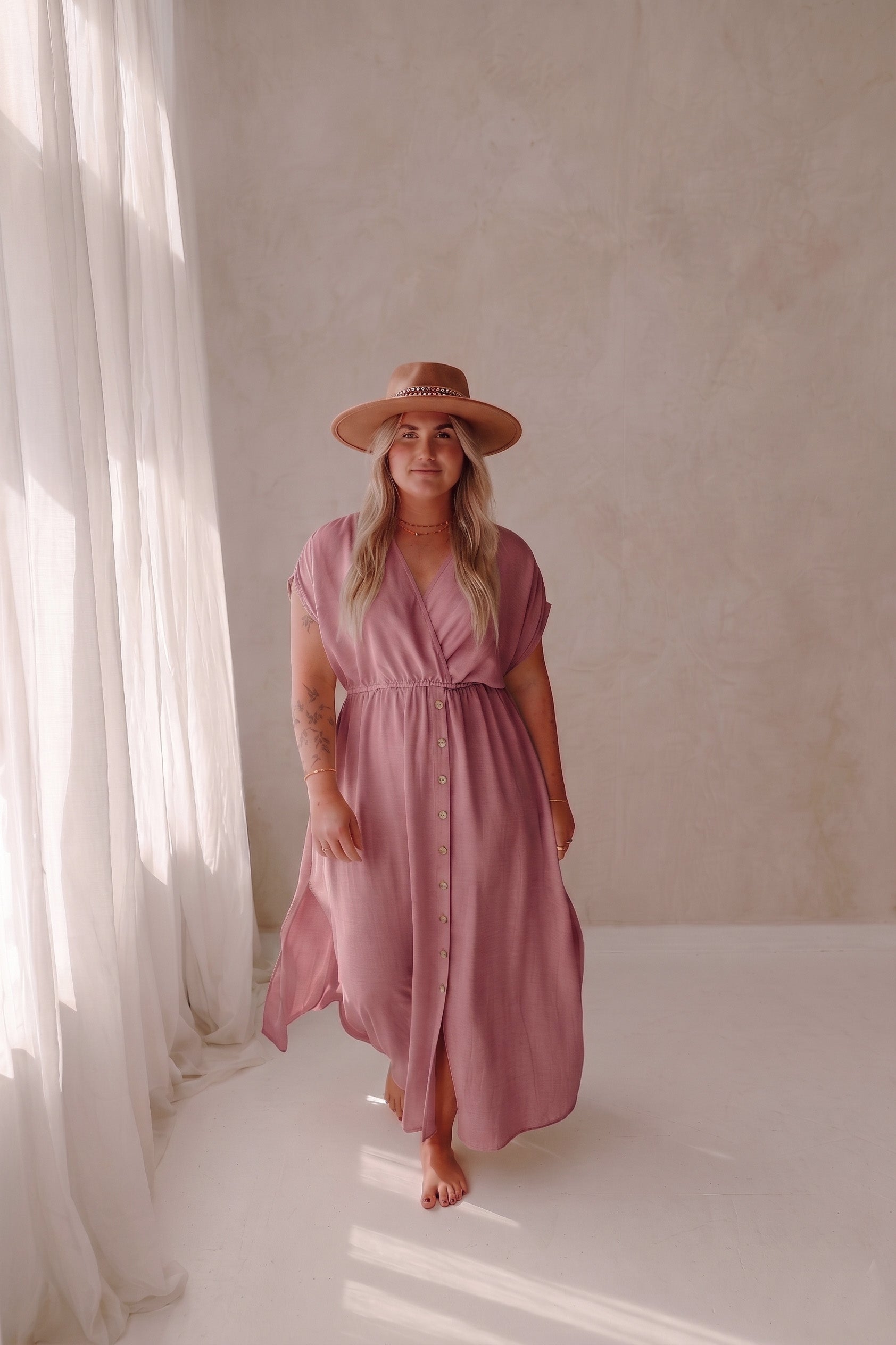 Kleid Soof Dunkelrosa