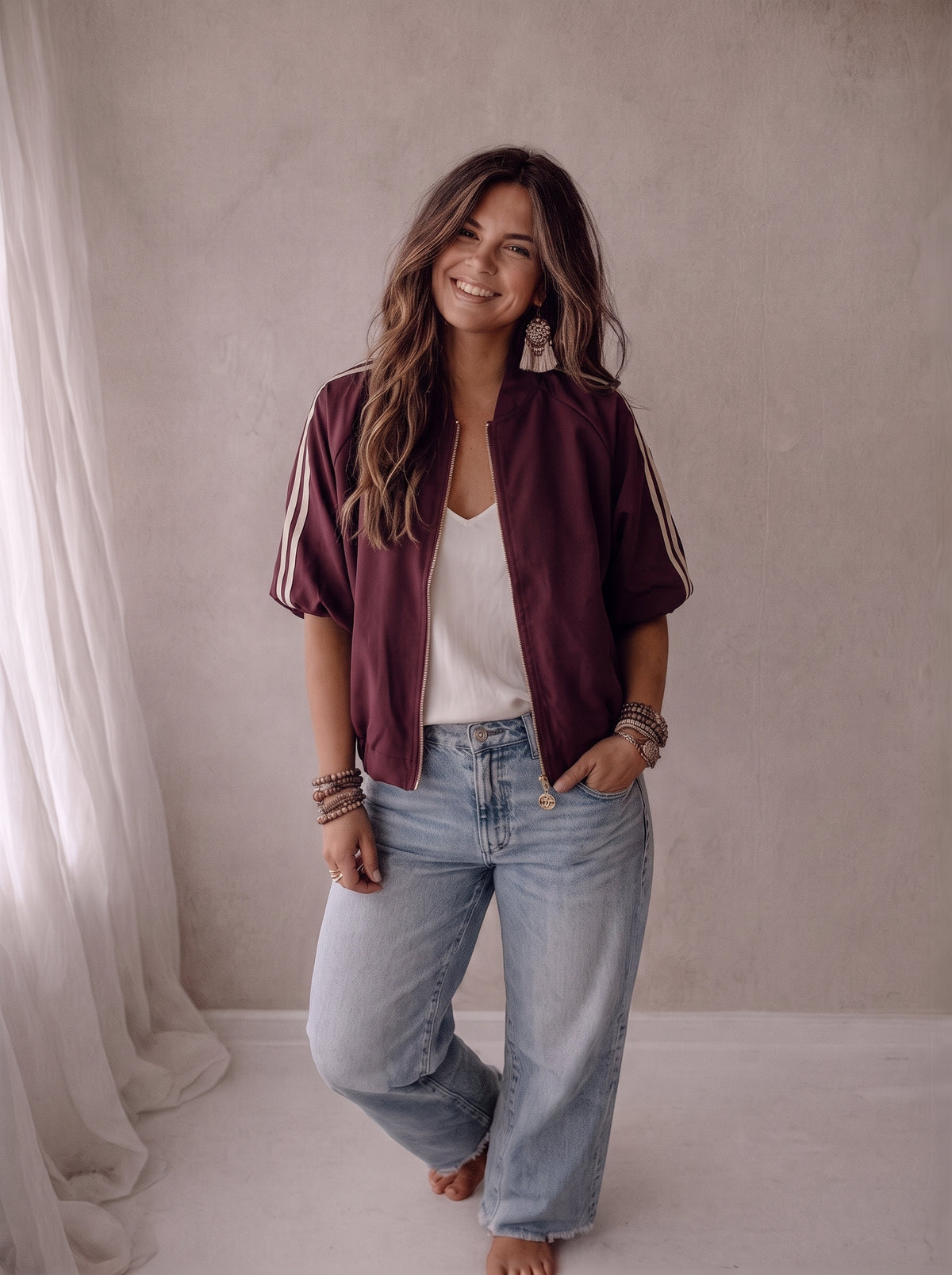 Jacke Modell Puck bordeauxrot